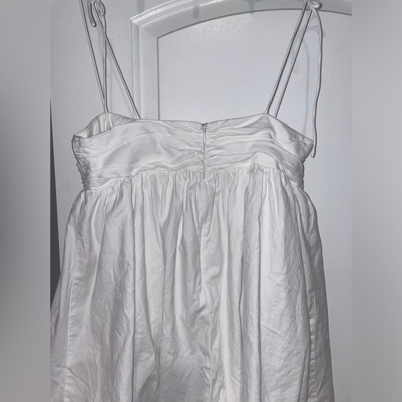 Reformation Catarina Ruched White Mini dress 🤍 sz 6 - Picture 14 of 16